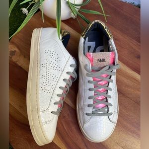 P448 John white Leather low top Sneakers 41